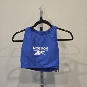 NWT REEBOK Blue Women's High Neck T Back Swimsuit Bikini Top Size M
